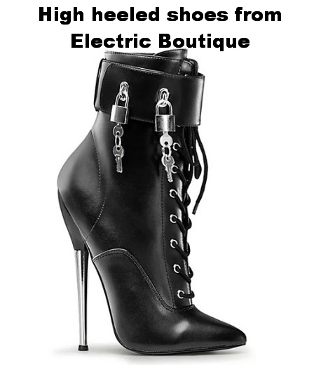 Black shoes with high heels to make a girl look hot from the Electric Boutique