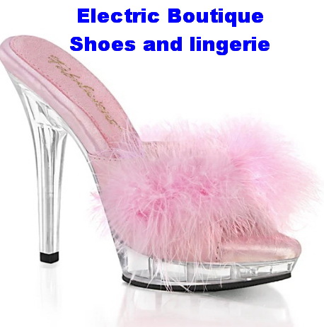 Buy pink shoes and hot sexy lingerie from Elctric Boutique