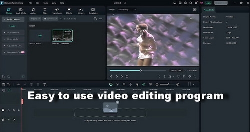 Easy to use video editing program