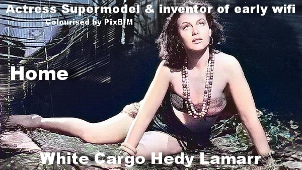 Home White Cargo Hedy Lamarr the invento of early wifi